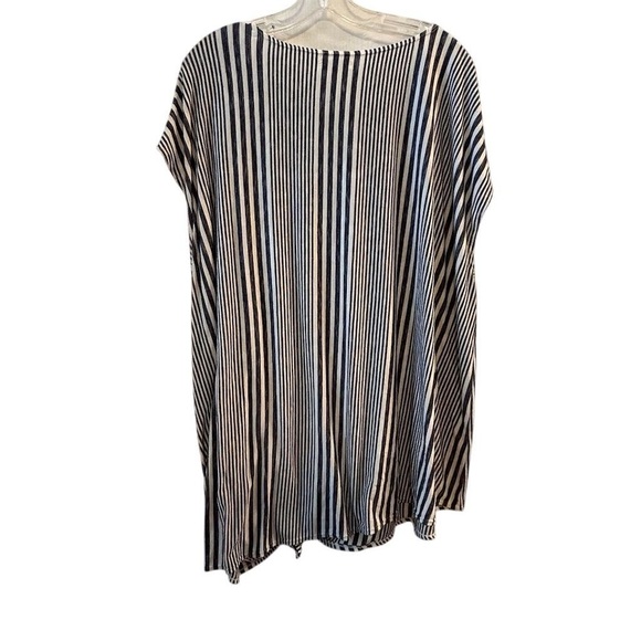 Max Studio Women's 3X Striped Knot Tie Blouse Multicolor Short Sleeve - Picture 1 of 9